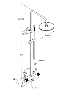 Душевая стойка Milleau Tissage ML8075BK.DT-GB черный